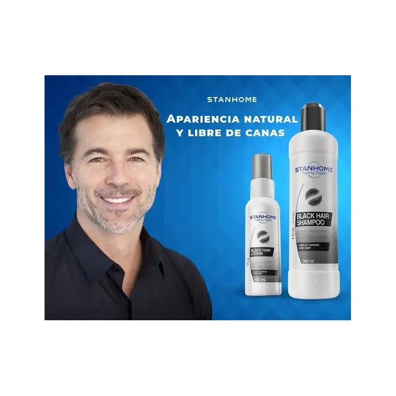 Shampoo + Loción Desvanece Canas Barba Cabello Henna Y Nogal