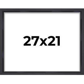21x27 Shadow Box Frame Contemporary Black | 3/4" Depth of Usable Space| Interior Size 21x27 or 27x21 Inches| UV Resistant Acrylic, Acid-Free Backing, Wall Hangers | Made in USA