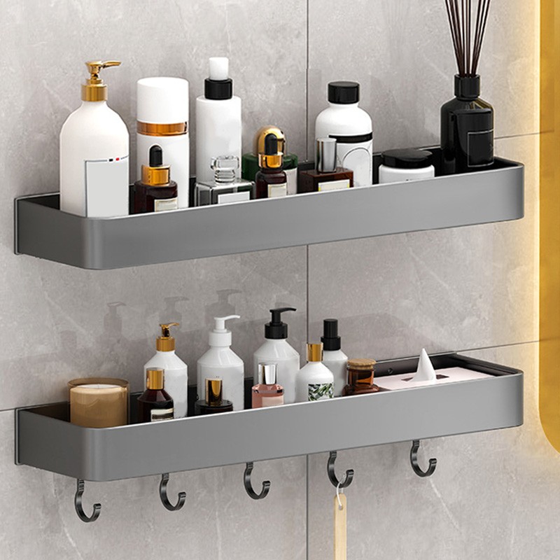 Wall Mounted Storage Shelves for Bathroom Space Aluminium Shower Storage