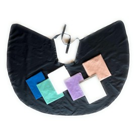 niavida Hairdressing Cape Short for Tying Comb Cape Approx. 96 x 78 Purple Washable Lightweight + Elegant for Hair, Cosmetics and Styling (71B Purple), Purple