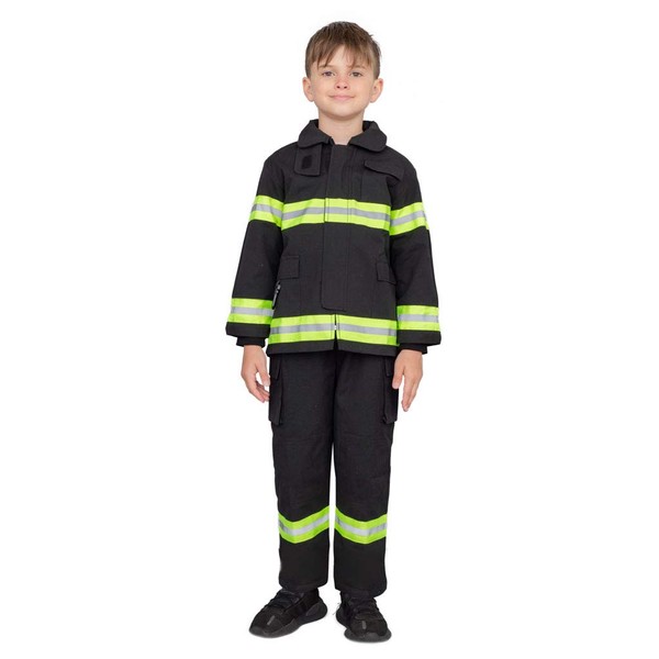 Costume Agent Custom Fireman Fire Fighter Child Costume Jacket and