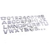 Cosmos 40 Pcs Silver Tone Plastic Car Letters Number Sticker