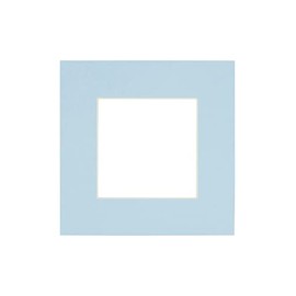 CountryArtHouse Baby Blue Acid Free 16x16 Picture Frame Mats with White Core Bevel Cut for 12x12 Pictures - Fits 16x16 Frame - One Mat