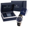 REGENT Titanium Watch Unisex Size F-1269, Silver-Blue, Strap.