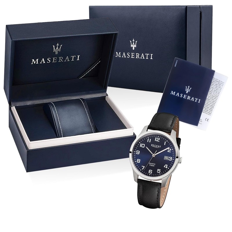 REGENT Titanium Watch Unisex Size F-1269, Silver-Blue, Strap.