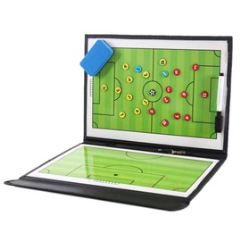 Pure Vie 20.86'' x 12.20'' Coaches Tactical Board, Premium Portable Professional Football/Soccer Coaching Strategy Clipboard Training Assistant Equipment with Write Wipe 2-in-1 Pen