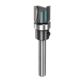 sourcing map Pattern Flush Trim Router Bit 0.24" Shank 15/32" Cutting Length 1/2" Cutting Dia with Top Bearings Straight Precise Cutting Woodworking Milling Cutter Tool for Edge Trimming