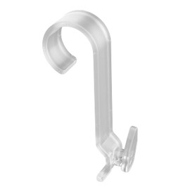 SOMA Towel Hooks for Round Bathroom Radiators up to Diameter 30 mm Set of 4 Transparent
