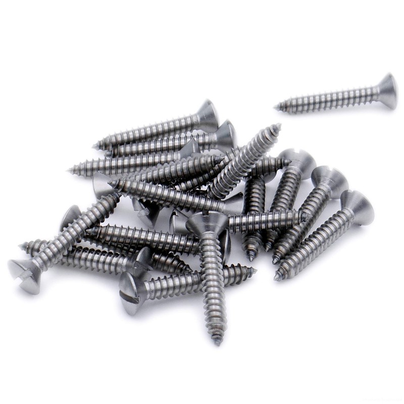No.4 x 0.875 (2.9mm x 22mm) Slot Raised Countersunk Self-Tapping