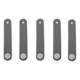 VOANZO 5PCS Furniture Door Handle First Layer Leather Hardware Door Handle PU Leather for Furniture Hardware Single Nail 14cm (Black)