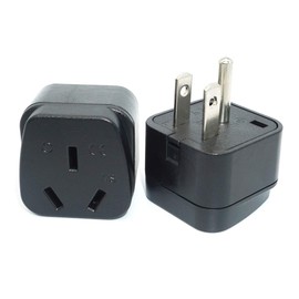 US/Canada/Japan to South Africa (Large Type M, NOT for Indian Type D Plug) Plug Adaptor, 3-Pin Type B Grounded USA Plug Convert to 3-pin South Africa Socket (3 Pieces)