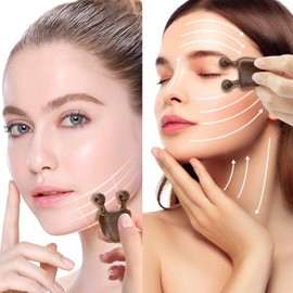 2Pcs Wooden Scalp Massager Comb for Gua Sha, Sandalwood Head Hair Massager with Wide Tooth for Women, Face Wooden Massager for Relax Nose Face Eye Neck Muscle