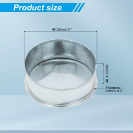 PATIKIL 5 Inch Metal Tee Cap, 1 Pcs Galvanized Steel Duct End Cap Dry Vent Cover Ducting Sealing Tee Plug for HVAC Systems Indoor and Outdoor Use