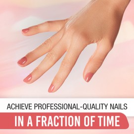 Ardell Nail Strips - Rose Water, Easy-to-Apply Wraps, Longer-Lasting Stickers, No LED Lamp Needed with File and Wood Stick, Nail Kit, 1 Pack