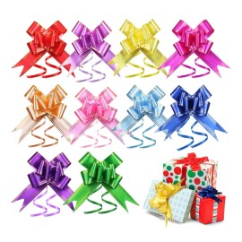 Q Moños De Regalo Grandes Metálicos Con Listón Mágico 200 Pz