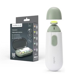 Nuvita 1130 Trimmy Electric Nail Trimmer for Babies and Children - Safe, Gentle, Easy to Use with Two Speeds, Includes 5 File Heads and Travel Case