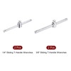 uxcell 1/4" and 3/8" Drive Sliding T-Handle Socket Wrench Chrome
