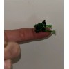 Miniature Tiny Lampwork Flame Hand Blown Glass Green Frog Toad