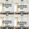 35.4" Kitchen Island Lighting Fixture, Dining Room 4 Lights Chandeliers,