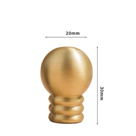 BWRMHME 4PCS Solid Brass Round Ball Knob 20MM Diameter Cabinet Knob Gold Modern Handles Knobs (Gold)
