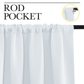 NICETOWN Blackout Curtains 36 inch 2 Panels for Half Window, Short Basement Window Drape Room Darkening Home Decor Thermal Insulated Rod Pocket Light Out for Kitchen/Bathroom, Greyish White, W42 x L36