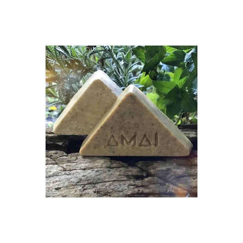 AMAI Jabón Corporal Exfoliante de Romero y Menta 90 g