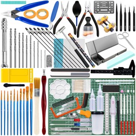 Yauhar 108Pcs Modeler Basic Tools Craft Set, Hobby Modeling Tools for Gundam Model Car Airplane Repairing & Fixing