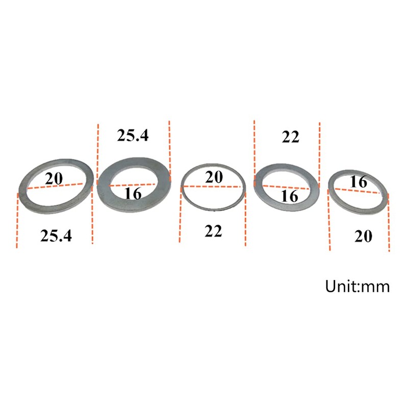 Max-Tonsen 8pcs Stainless Steel Circular Saw Blades Reducing Rings for