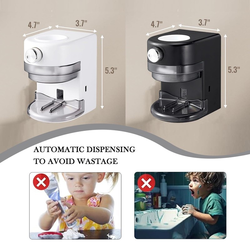 AVEKI Automatic Toothpaste Dispenser, Electric Toothpaste Dispenser for Bathroom, Wall