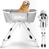 KITPLUS Portable Dog Bathtub, 5 Height Adjustable Dog Washing Station