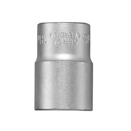 kwb 18 mm power socket spanner insert made of CV steel (drive: 1/2 inch internal square, wave profile, rounded corners, protects the edges, matt chrome)