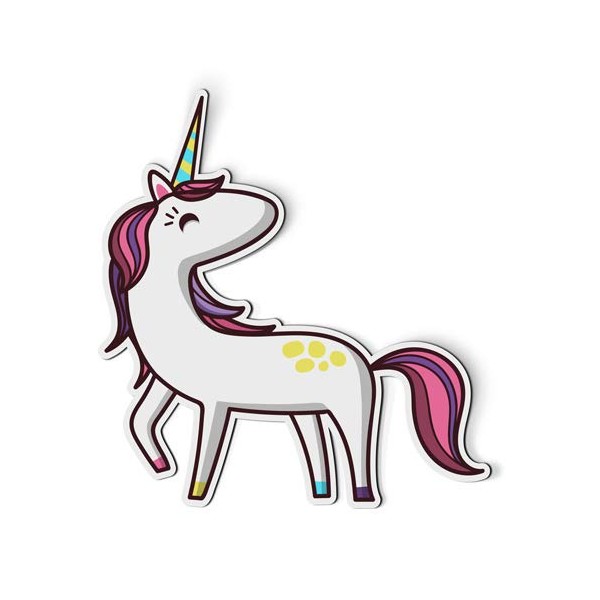 AK Wall Art Unicorn Pretty - Magnet - Car Fridge