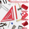Speed Square, 7.28inch Woodworking Set Square Tool, Red Metric Triangle