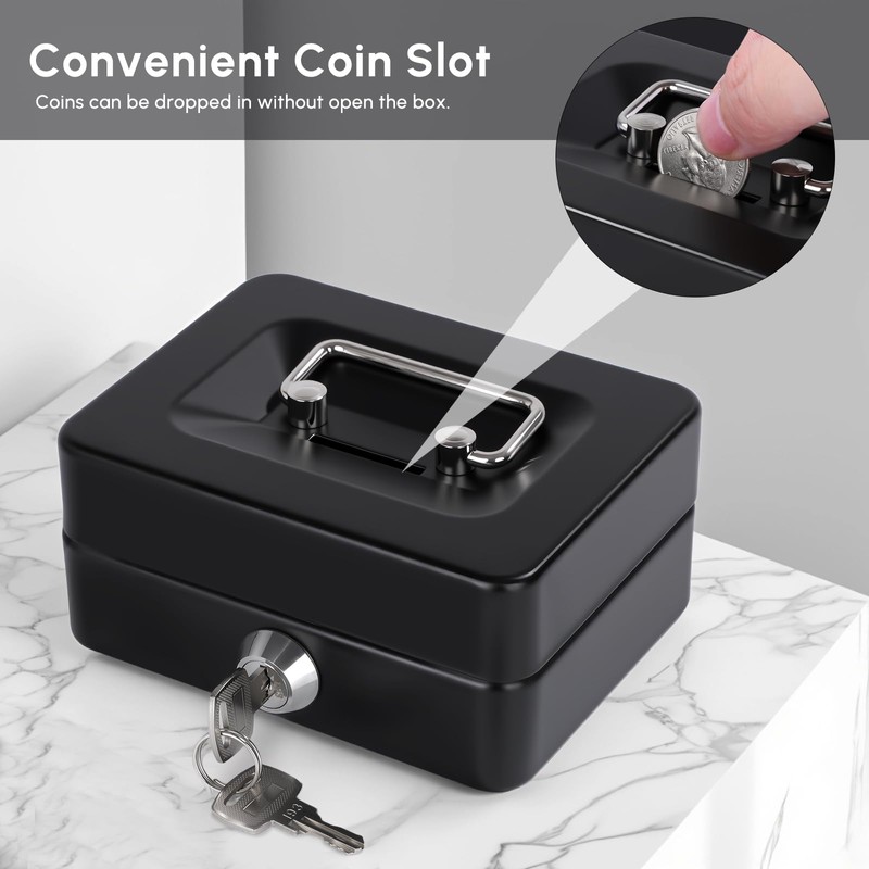 Mini Cash Box with Slot Small Cash Box with Money