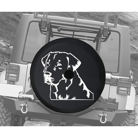 JL Spare Tire Cover Lab Labrador Retriever Gun Dog Hunter K9 with Backup Camera Hole 32 Inch