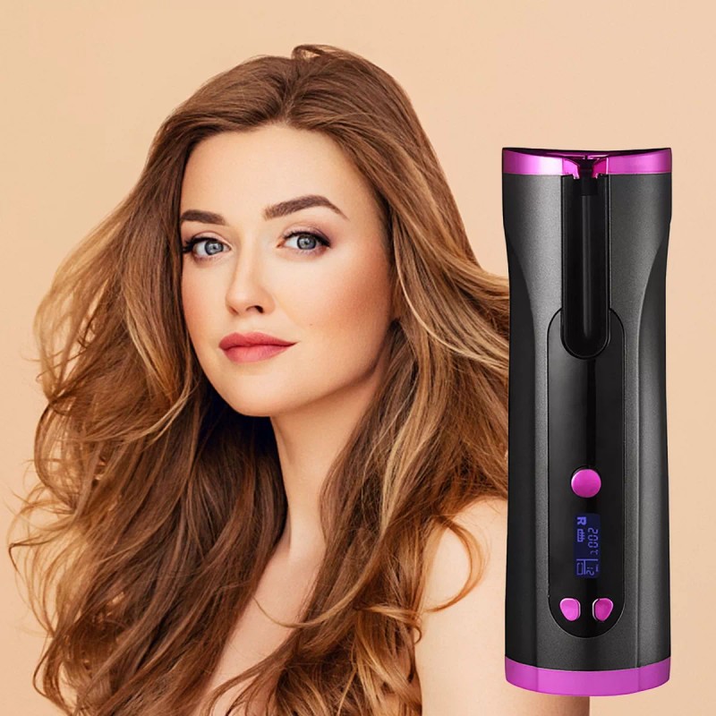 SoonHua Rizador De Pelo Automático Sin Cable Ion Negativo Portátil