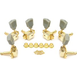 Unxuey 6pcs Guitar Parts String Tuning Pegs 3L3R Heavy Duty Guitar Tuning Keys Machine Heads Gear Buttons for Folk Electric Guitar