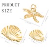 SUBANG 3 Pieces Seashell Hair Claw Clips for Women Starfish