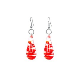 Glass Water Drop Shape Glaze Spiral Dangle Earrings For Women Creative Handmade Glass Bead Geometric Earrings for Women