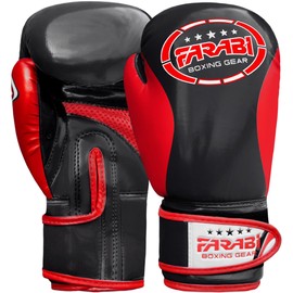 Farabi Sports Kids Boxing Gloves Junior Muay Thai Gloves Youth Kickboxing Sparring Punching Bag Training Gloves (4-oz, Black)