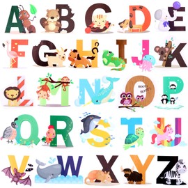 OOTSR 26 Alphabet Wall Stickers for Children's Room, Decorative Wall Stickers, Wall Decoration Stickers for Children's Room, School, Nursery for Playing, Crafts and Collecting