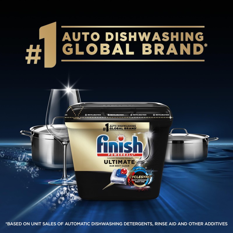 Finish Ultimate Dishwasher Detergent- 62 Count - With CycleSync™ Technology