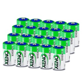 WELLVEUS『20 Pack』XL-050F 1/2 AA 3.6V Lithium Battery for Xeno Energy XL-050F 1/2 AA 3.6V Primary Lithium Battery