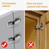 2-Pack Hidden Hinges Soft Close Surface Mount Kitchen Cabinet Hinges,
