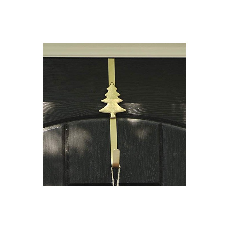 Christmas Metal Wreath Hanger Gold Tree Design Wreath Holder Hook