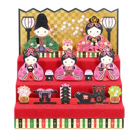 Sanrio 719803 Message Card, Hinamatsuri, Felt Tiered Decoration, JHN 18-5