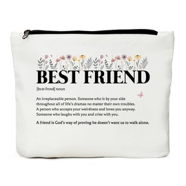 Best Friend Definition Noun Cosmetic Bag, Gift for Best Friend, Best Friend Makeup Bag, Bestie Gifts, Friendship Gifts, Birthday Appreciation Thank You Gifts for Women Best Friend Girl Soul Sister