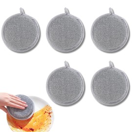 Issimober Pack of 5 Cleaning Cloths, 2024 Multipurpose Multipurpose Dish Cloths Made of Wire for Wet and Dry, Reusable Scourer, Cleaning Cloth for Kitchen, Household, Pan
