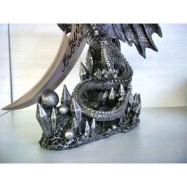 Dragon Knife Dagger Large Figurine Statue Gothic Black