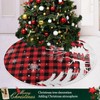 Christmas Tree Skirt Deer Reindeer Buffalo Plaid Small Xmas Tree